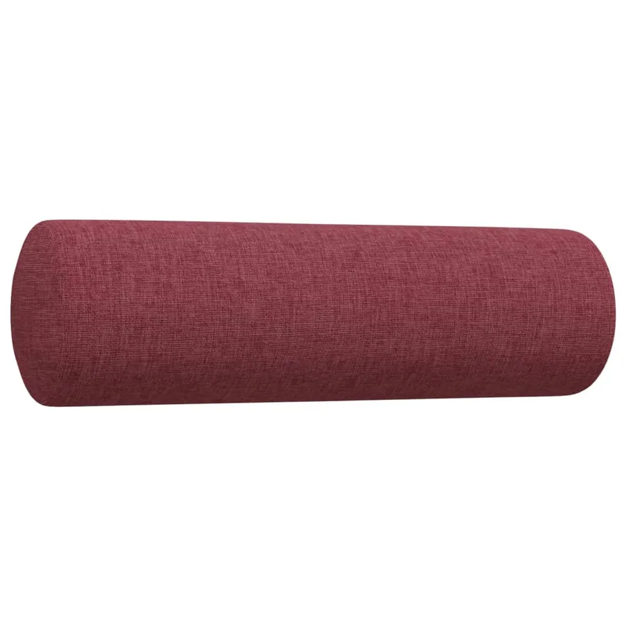 Ensemble de canapés 3 pcs coussins décoratifs bordeaux tissu - 7