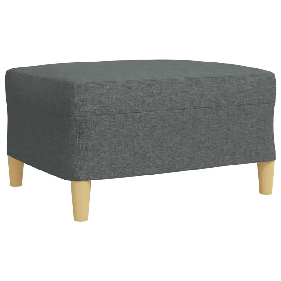 Ensemble de canapés 3 pcs avec repose-pied gris foncé tissu - 6