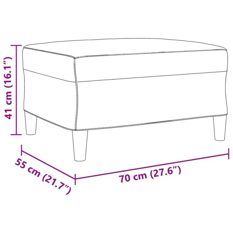 Ensemble de canapés 3 pcs repose-pied et coussins décoratifs - 12