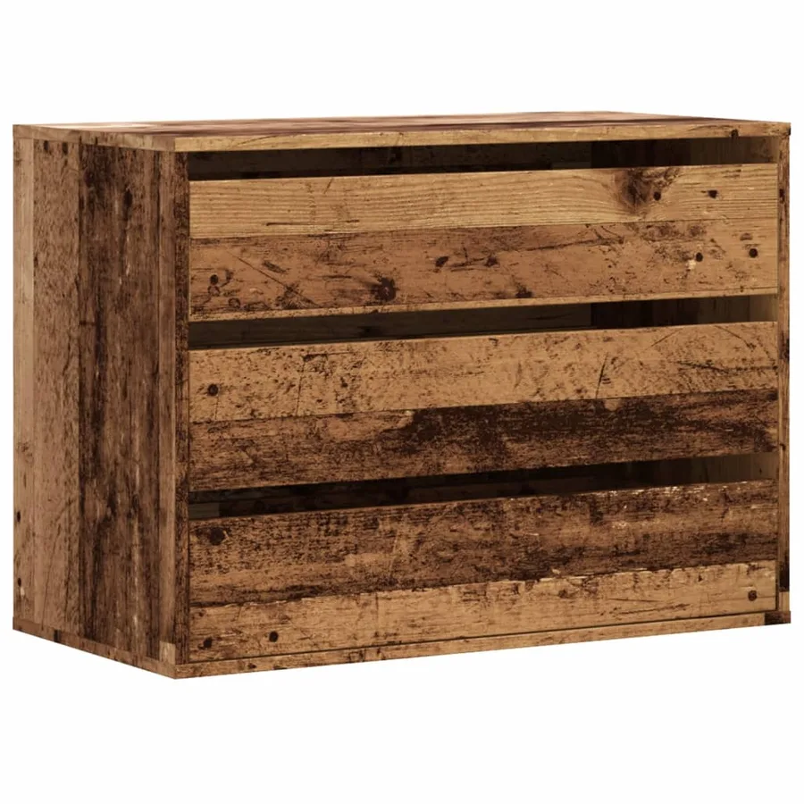 Commode d'angle vieux bois 80x41x58 cm bois d'ingénierie - 2