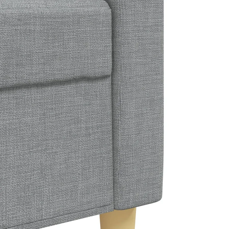 Ensemble de canapés 2 pcs coussins décoratifs gris clair tissu - 7