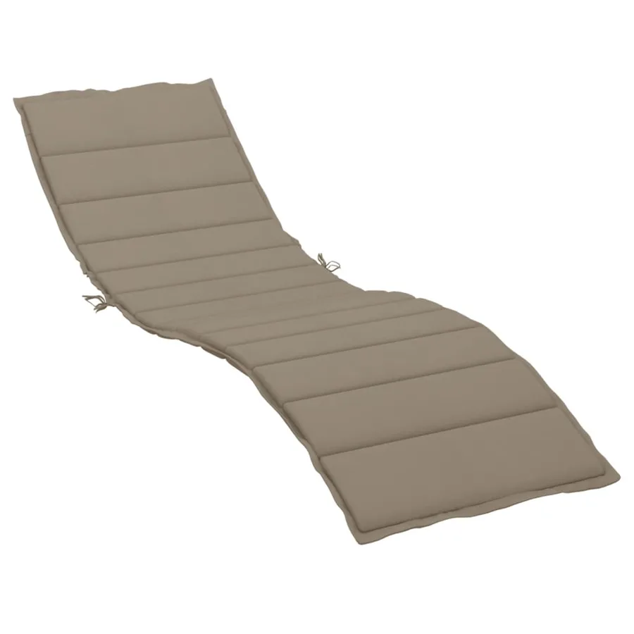 Coussin de chaise longue taupe 200x50x3 cm tissu oxford - 2