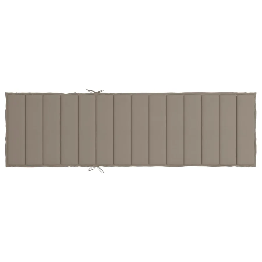 Coussin de chaise longue taupe 200x50x3 cm tissu oxford - 5
