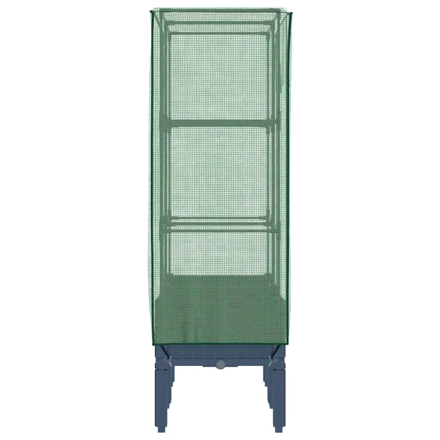 Jardinière surélevée avec housse aspect rotin 80x40x140 cm - 5
