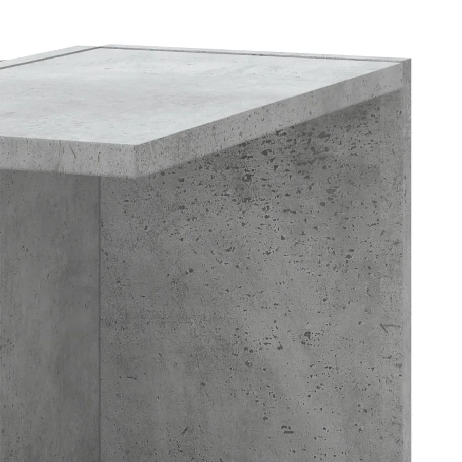 Étagère d'angle murale gris béton bois d'ingénierie - 7