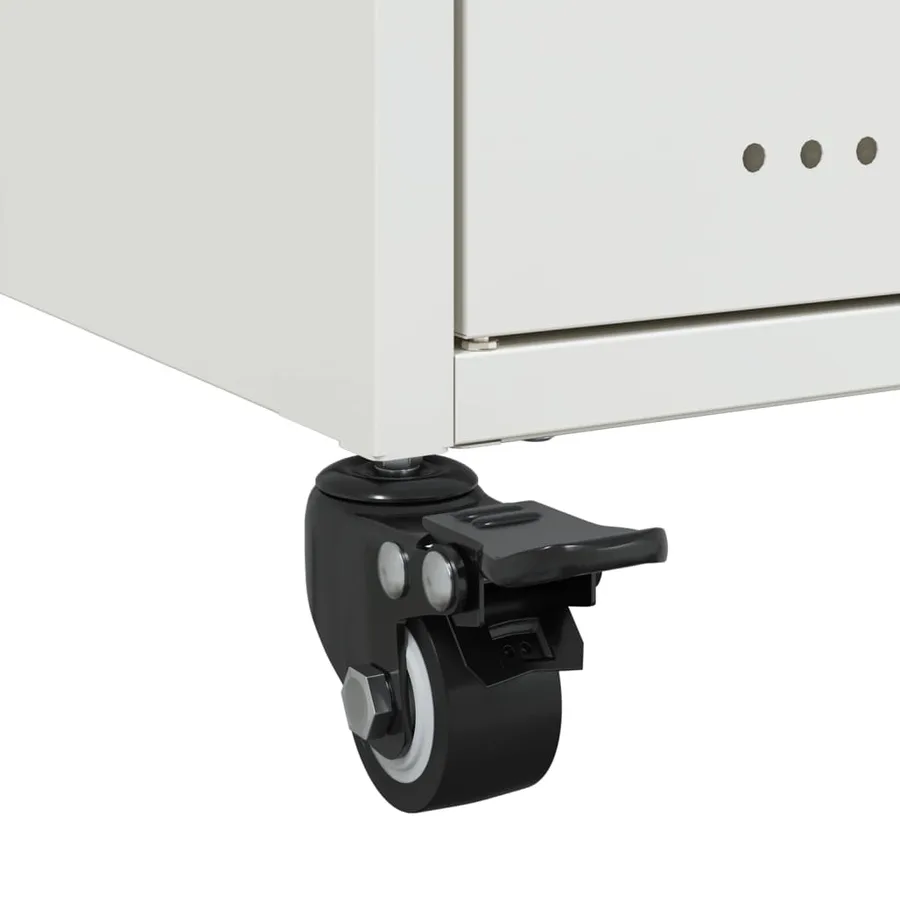 Meuble TV blanc 100,5x39x43,5 cm acier - 12