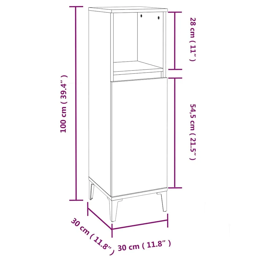 Ensemble de meubles salle de bain 3 pcs blanc bois d'ingénierie - 11