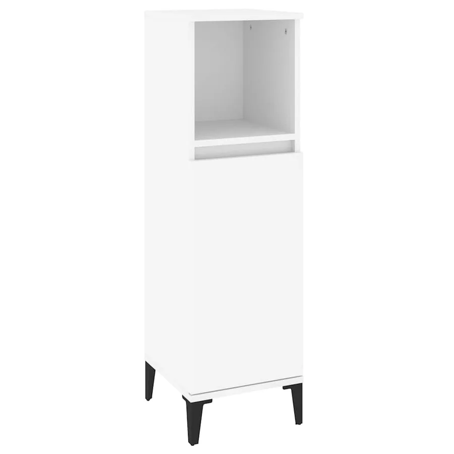 Ensemble de meubles salle de bain 3 pcs blanc bois d'ingénierie - 7