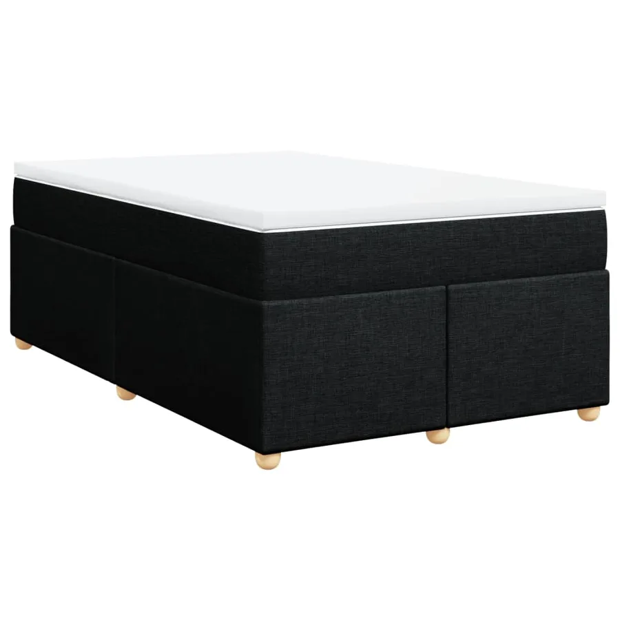 Sommier à lattes de lit avec matelas Noir 120x200 cm Tissu - 9