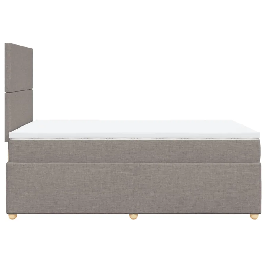 Sommier à lattes de lit avec matelas taupe 120x190 cm tissu - 5