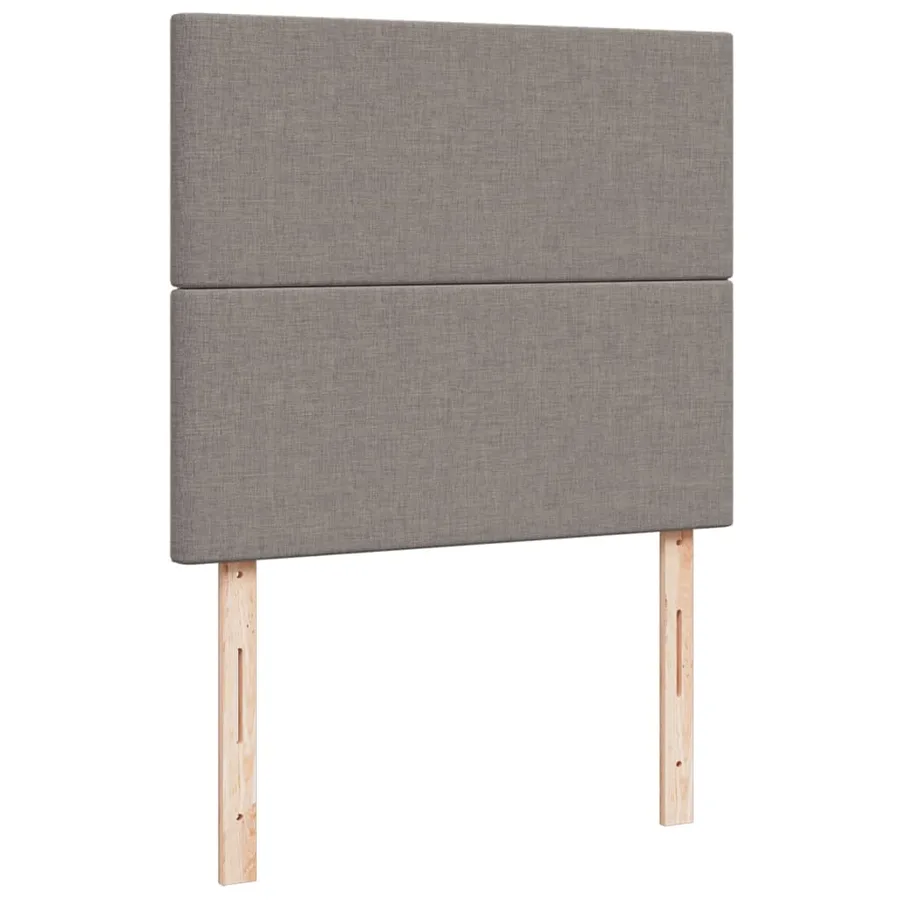 Sommier à lattes de lit avec matelas taupe 120x190 cm tissu - 7