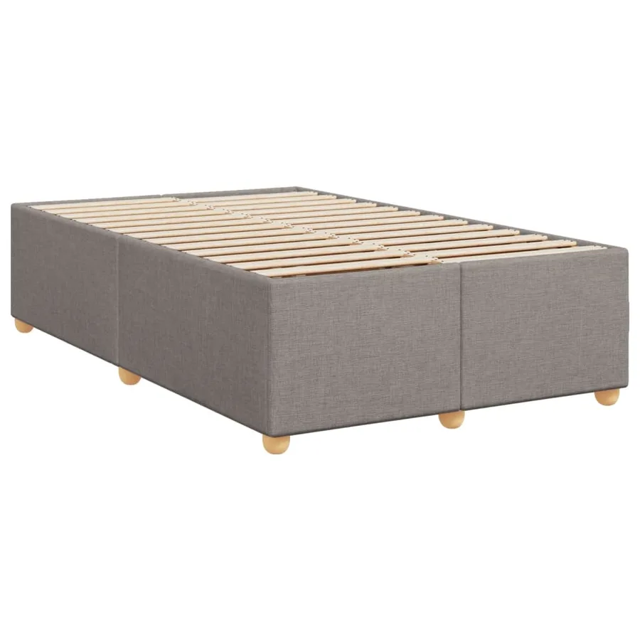 Sommier à lattes de lit avec matelas taupe 120x190 cm tissu - 8