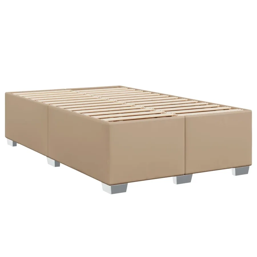 Cadre de lit sans matelas cappuccino 120x190 cm similicuir - 6