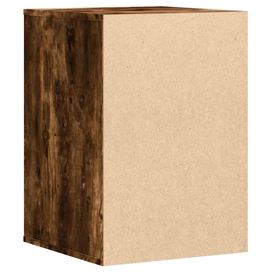 Commode d'angle chêne fumé 40x41x58 cm bois d'ingénierie - 6