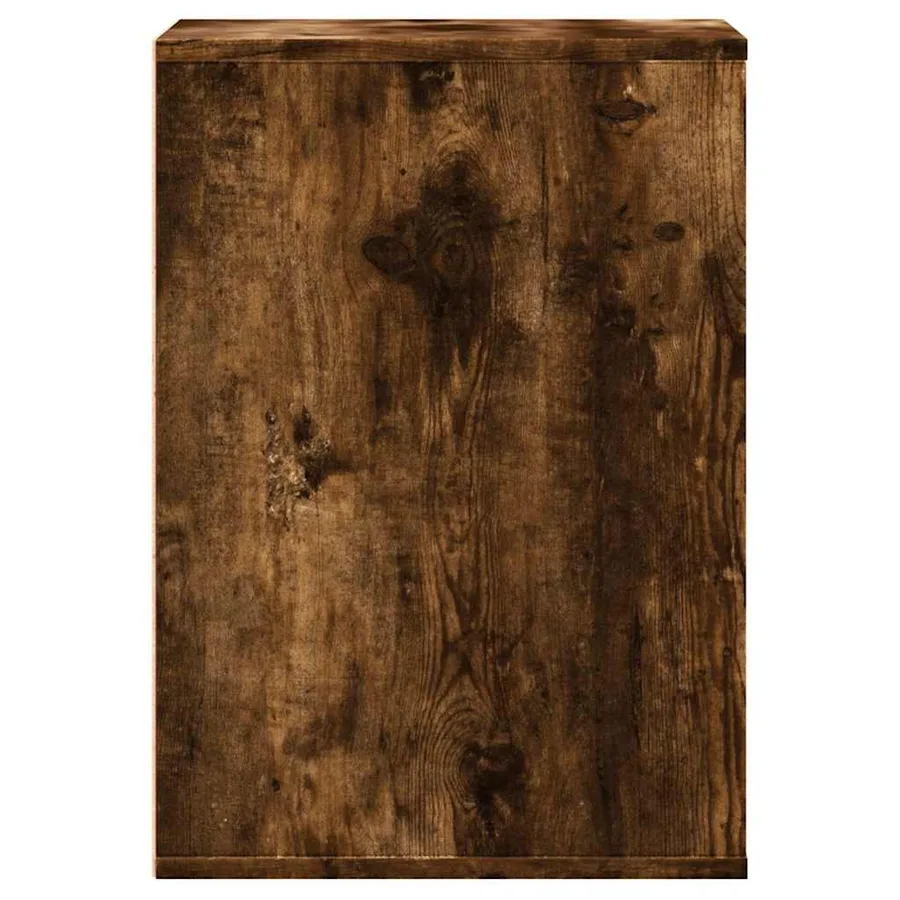 Commode d'angle chêne fumé 40x41x58 cm bois d'ingénierie - 7
