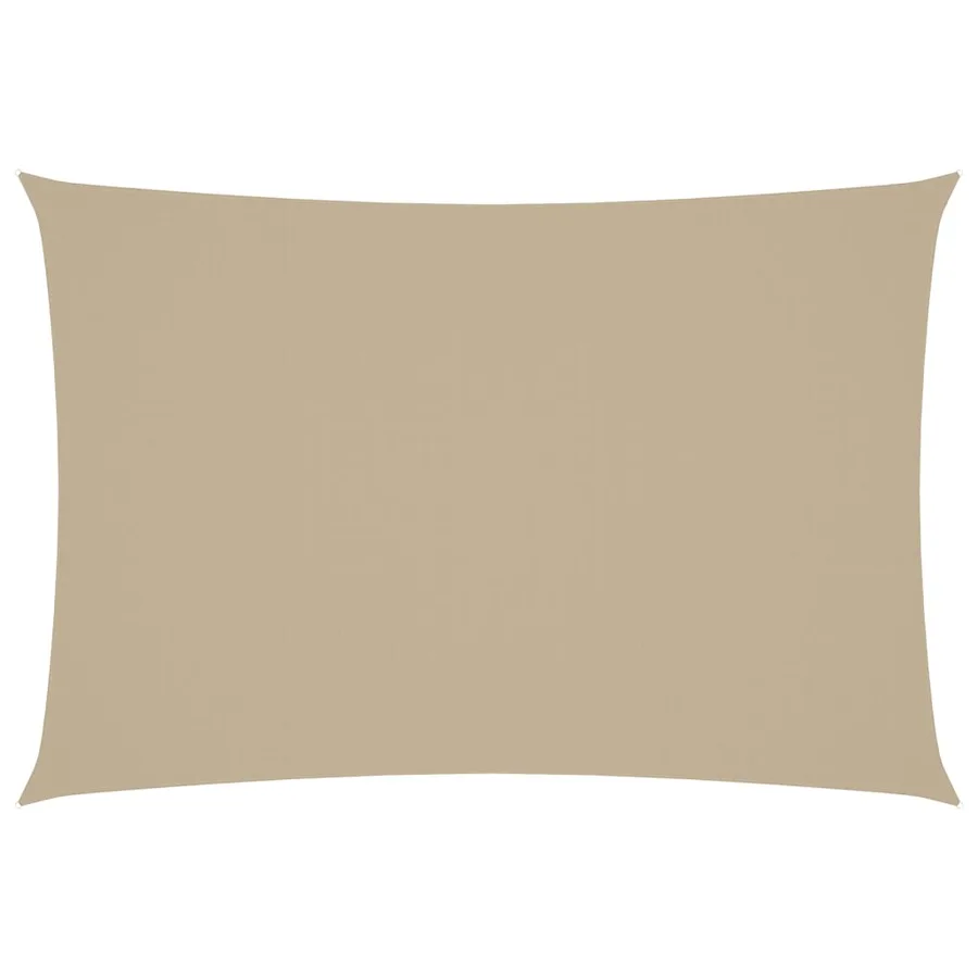 Voile de parasol Tissu Oxford rectangulaire 3x5 m Beige - 2