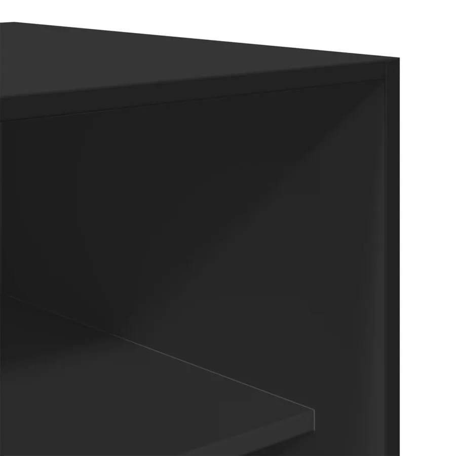 Garde-robe noir 80x50x200 cm bois d'ingénierie - 7