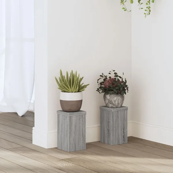 Supports pour plantes 2 pcs sonoma gris bois d'ingénierie