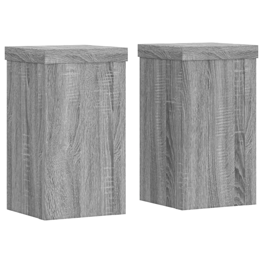Supports pour plantes 2 pcs sonoma gris bois d'ingénierie - 2