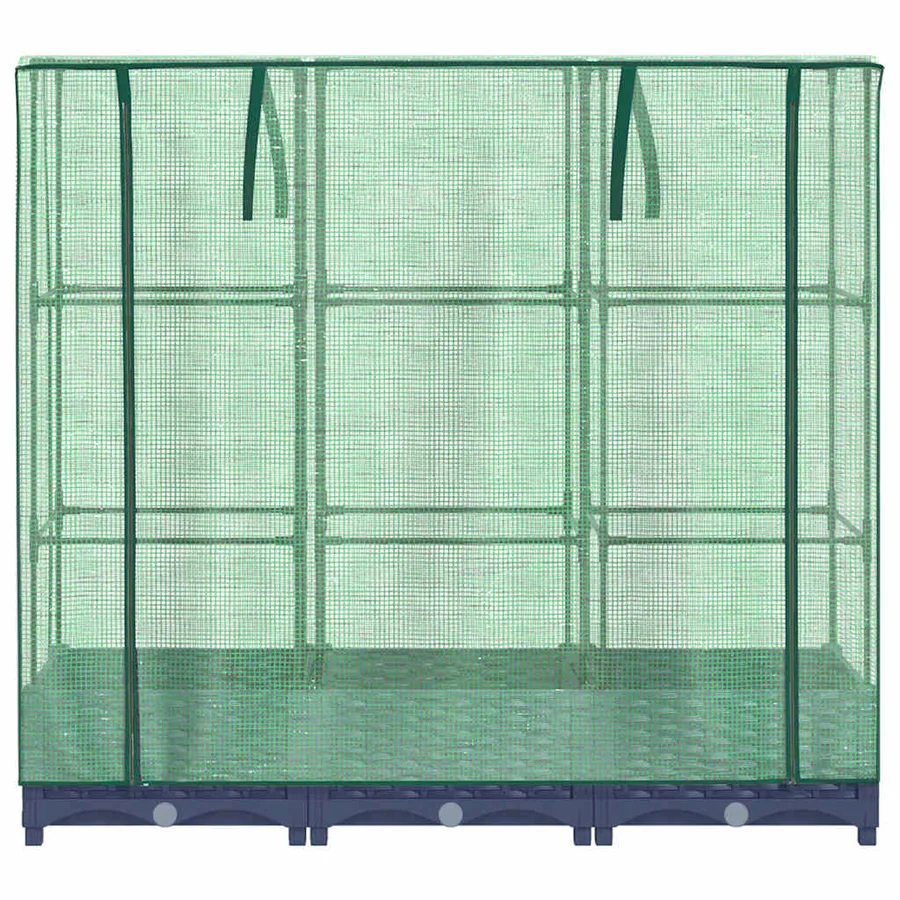 Lit surélevé avec housse de serre aspect rotin 120 x 40 x 123 cm - 4