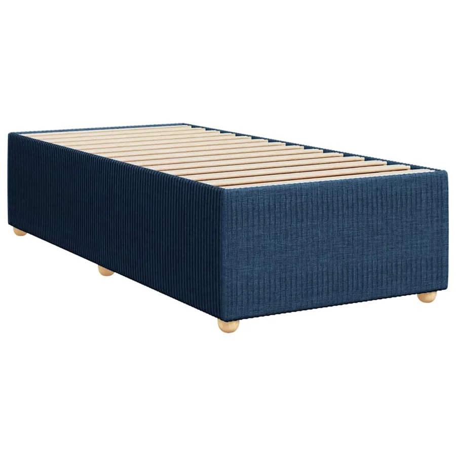 Sommier à lattes de lit avec matelas Bleu 90x190 cm Tissu - 8
