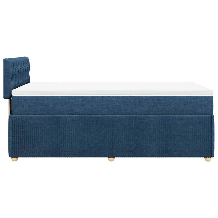 Sommier à lattes de lit avec matelas Bleu 90x190 cm Tissu - 7