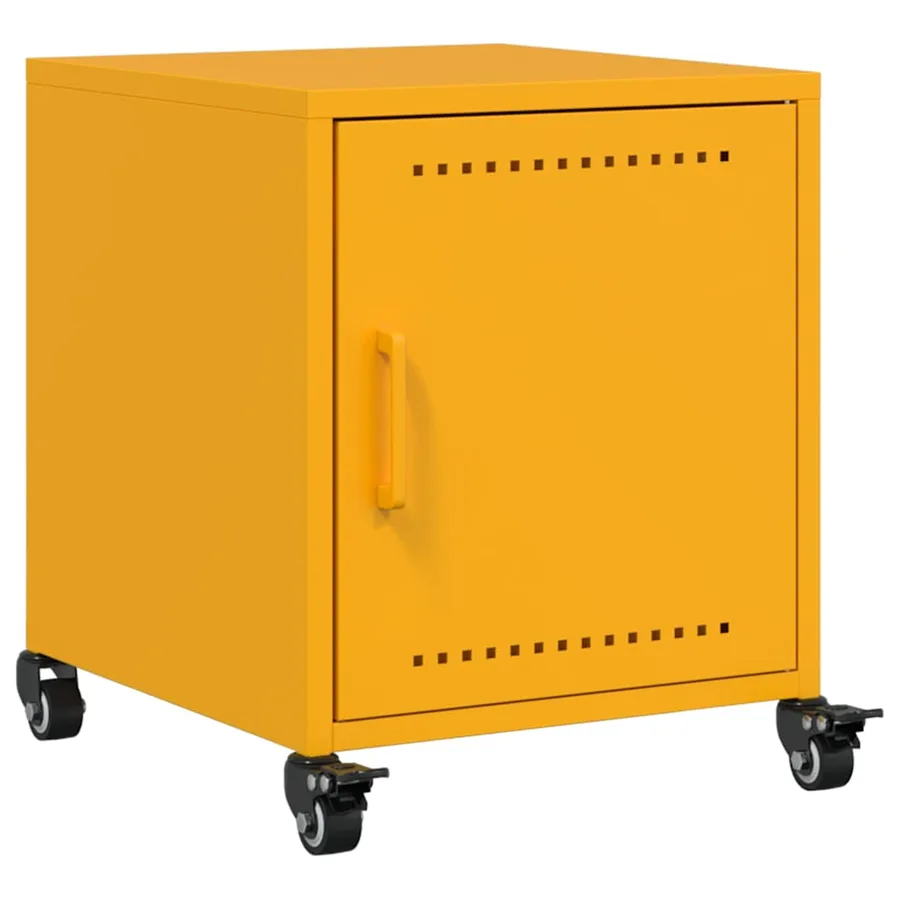 Tables de chevet 2 pcs jaune moutarde 36x39x43,5 cm acier - 5
