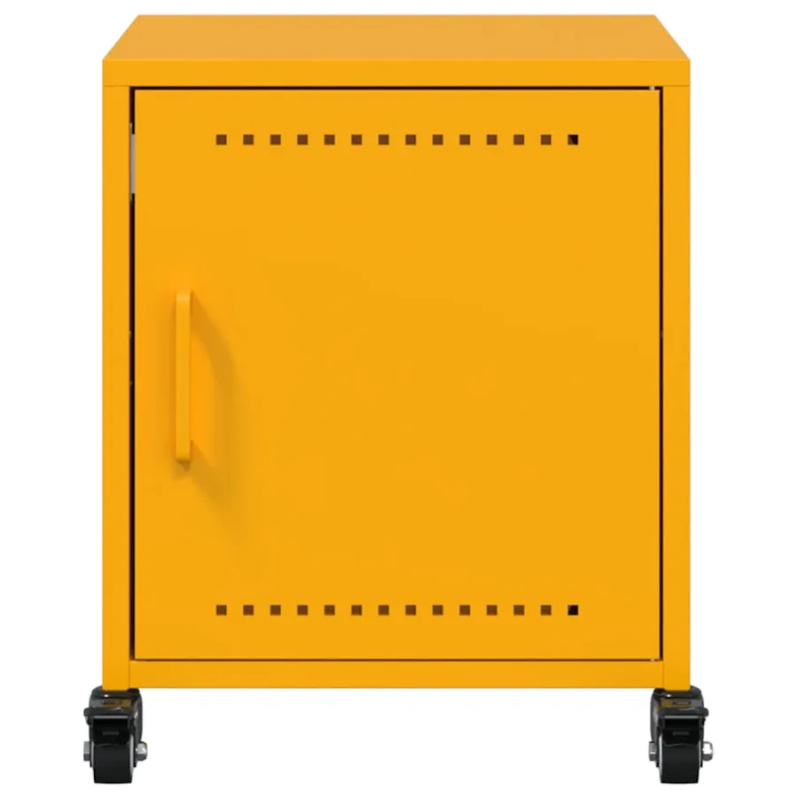 Tables de chevet 2 pcs jaune moutarde 36x39x43,5 cm acier - 6