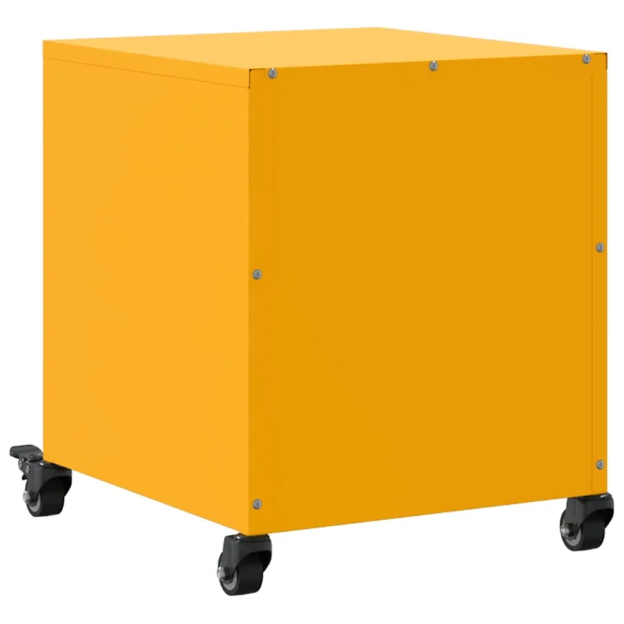 Tables de chevet 2 pcs jaune moutarde 36x39x43,5 cm acier - 8
