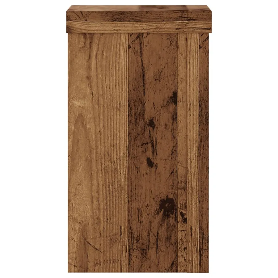 Supports pour plantes 2 pcs vieux bois bois d'ingénierie - 4