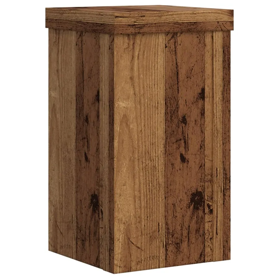 Supports pour plantes 2 pcs vieux bois bois d'ingénierie - 5