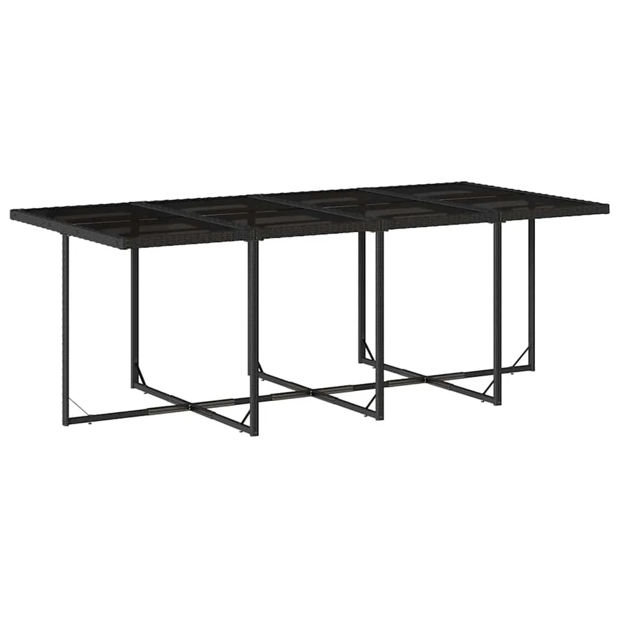 Ensemble à manger de jardin 13 pcs coussins noir résine tressée - 3
