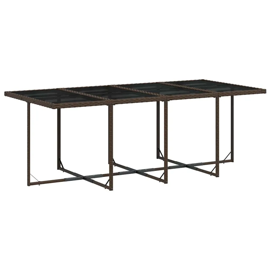 Ensemble à manger de jardin avec coussins 13 pcs marron rotin - 4