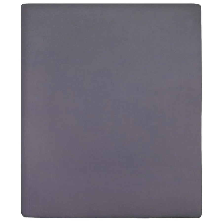 Drap-housse Jersey Anthracite 160x200 cm Coton - 2