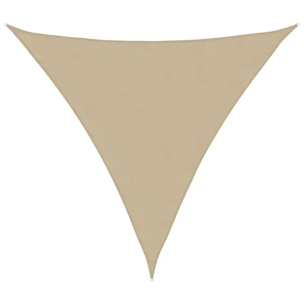 Sun shade sail oxford fabric triangular 4x4x4 m beige