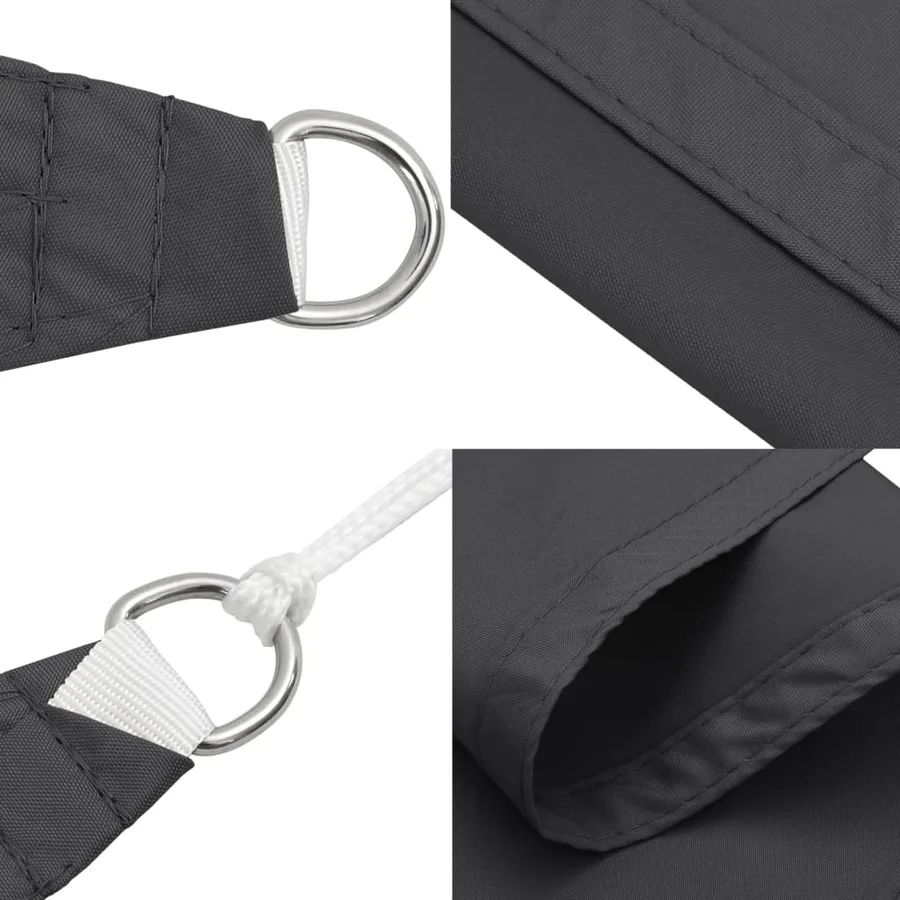Voile de parasol tissu oxford rectangulaire 3x6 m anthracite - 7