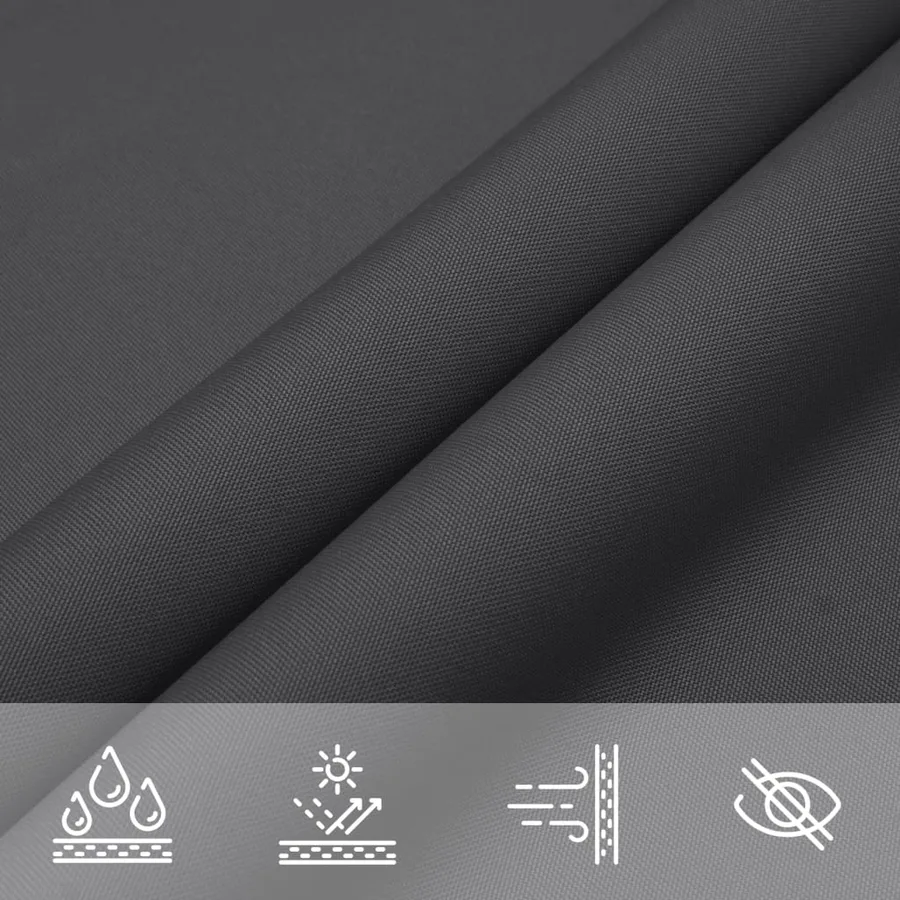 Voile de parasol tissu oxford rectangulaire 3x6 m anthracite - 8