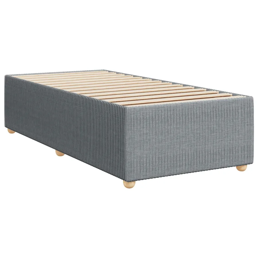 Sommier à lattes de lit et matelas Gris clair 90x190 cm Tissu - 8