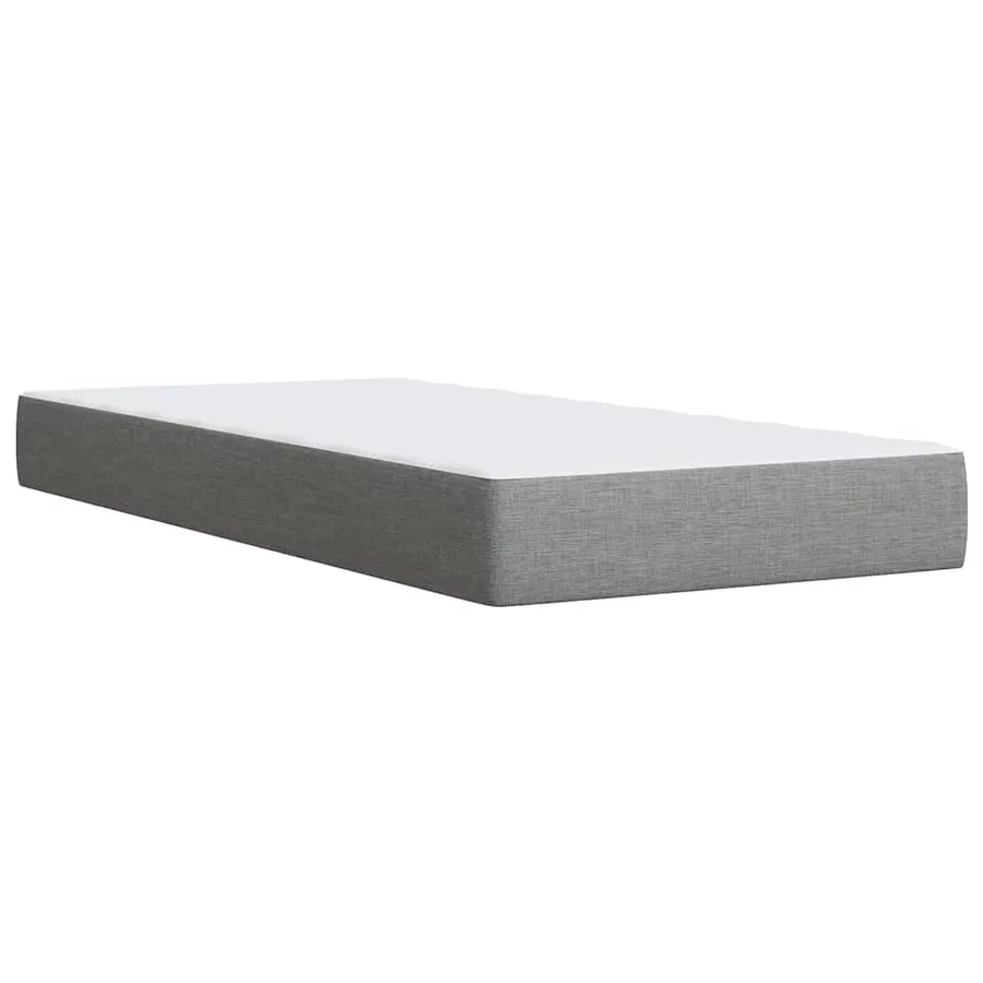 Sommier à lattes de lit et matelas Gris clair 90x190 cm Tissu - 9