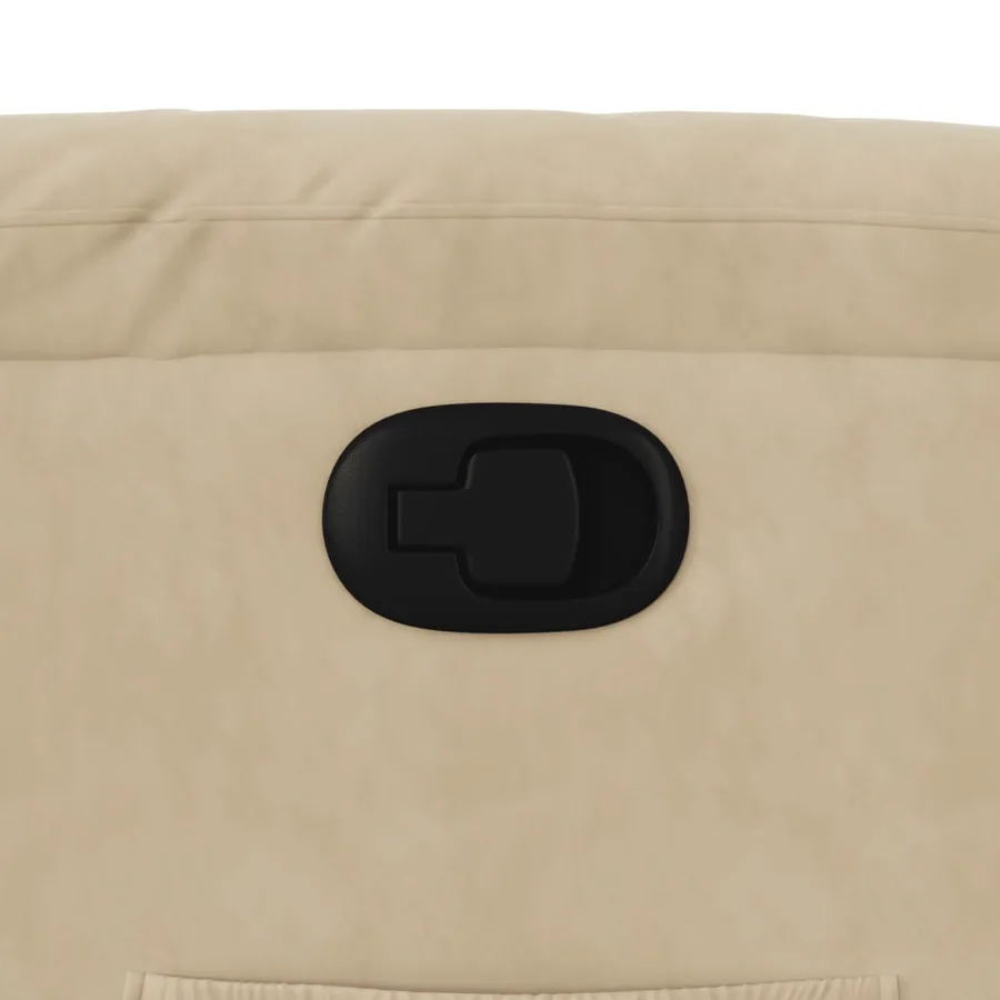Fauteuil inclinable crème tissu microfibre - 9