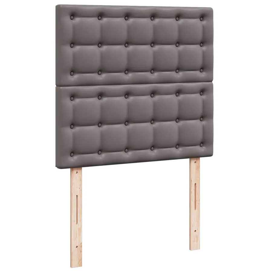 Sommier à lattes de lit avec matelas Gris 80x200 cm Similicuir - 7