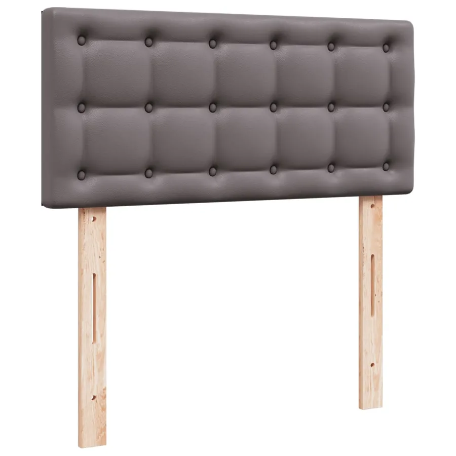 Sommier à lattes de lit avec matelas Gris 80x200 cm Similicuir - 8