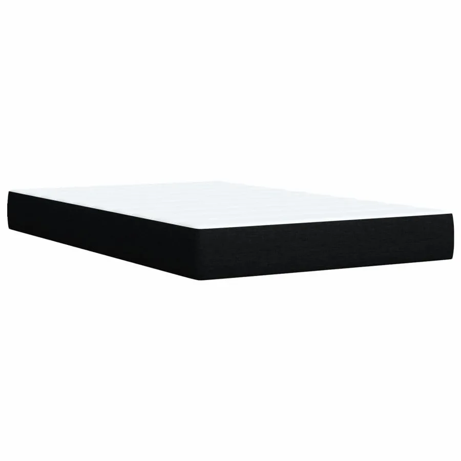 Sommier à lattes de lit avec matelas Noir 120x200 cm Tissu - 10