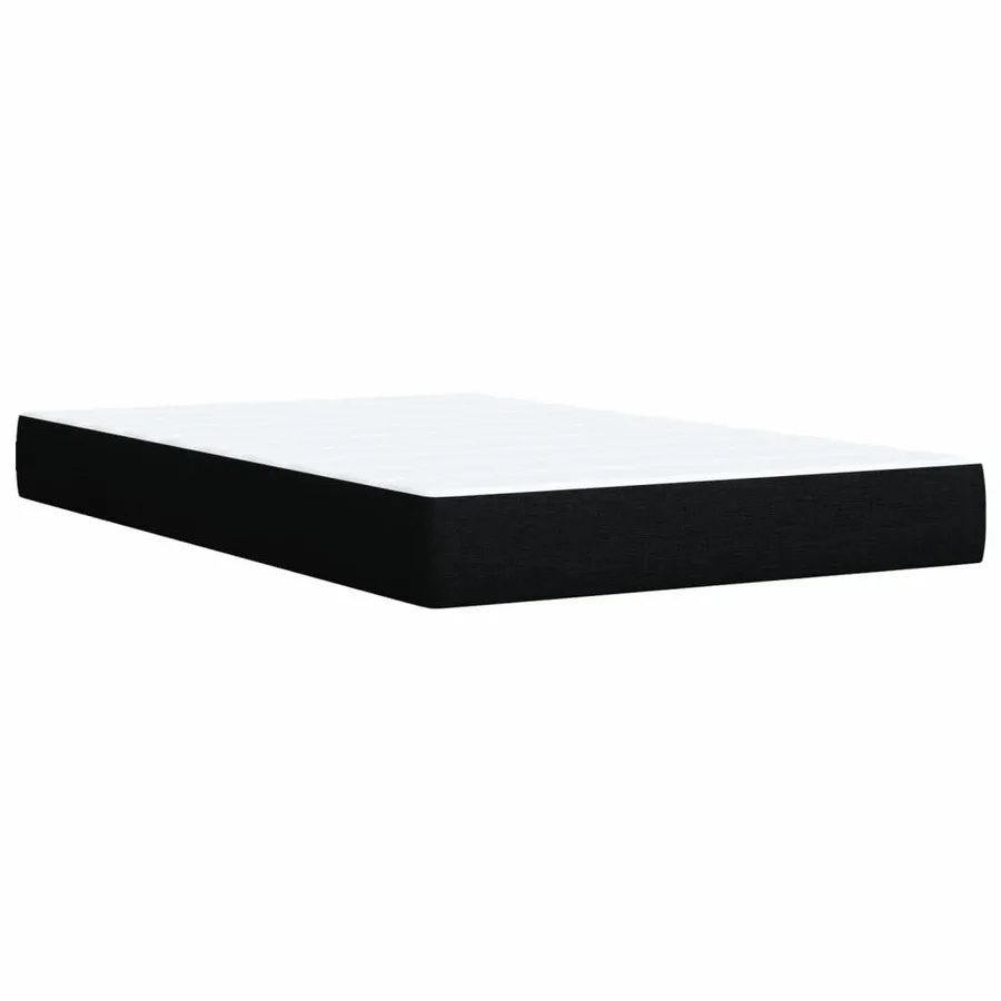 Sommier à lattes de lit avec matelas Noir 120x200 cm Tissu - 10