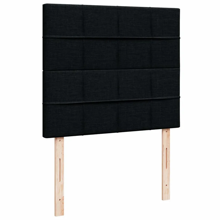 Sommier à lattes de lit avec matelas Noir 120x200 cm Tissu - 7