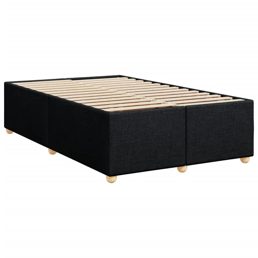 Sommier à lattes de lit avec matelas Noir 120x200 cm Tissu - 8