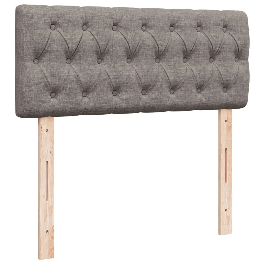 Sommier à lattes de lit avec matelas taupe 120x190 cm tissu - 12