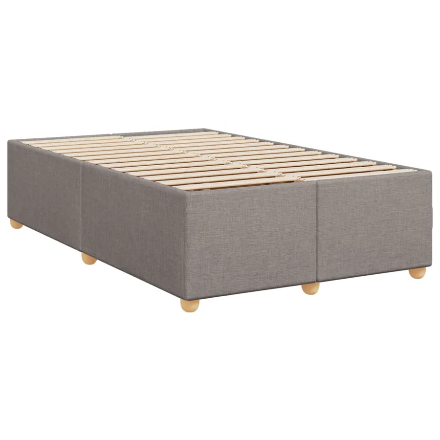 Sommier à lattes de lit avec matelas taupe 120x190 cm tissu - 8