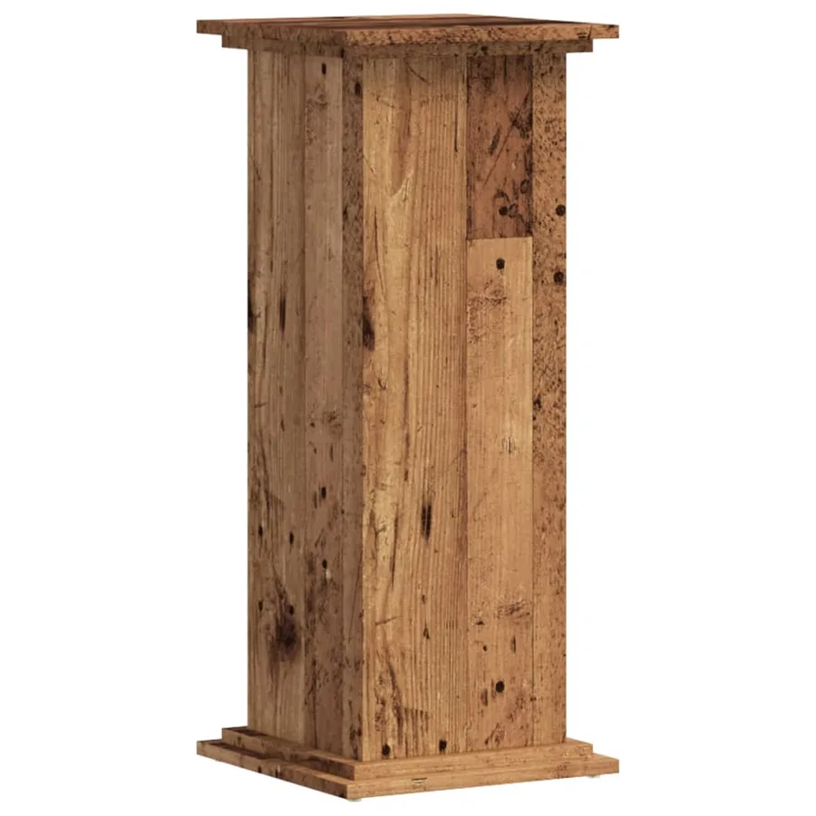 Support pour plantes vieux bois 33x33x80 cm bois d'ingénierie - 2