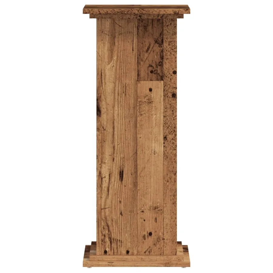 Support pour plantes vieux bois 33x33x80 cm bois d'ingénierie - 3